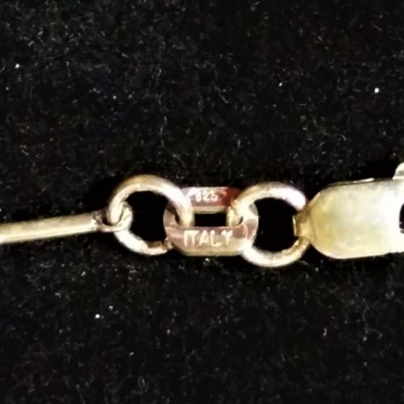 925 silver bar link necklace - Picture 2 of 5